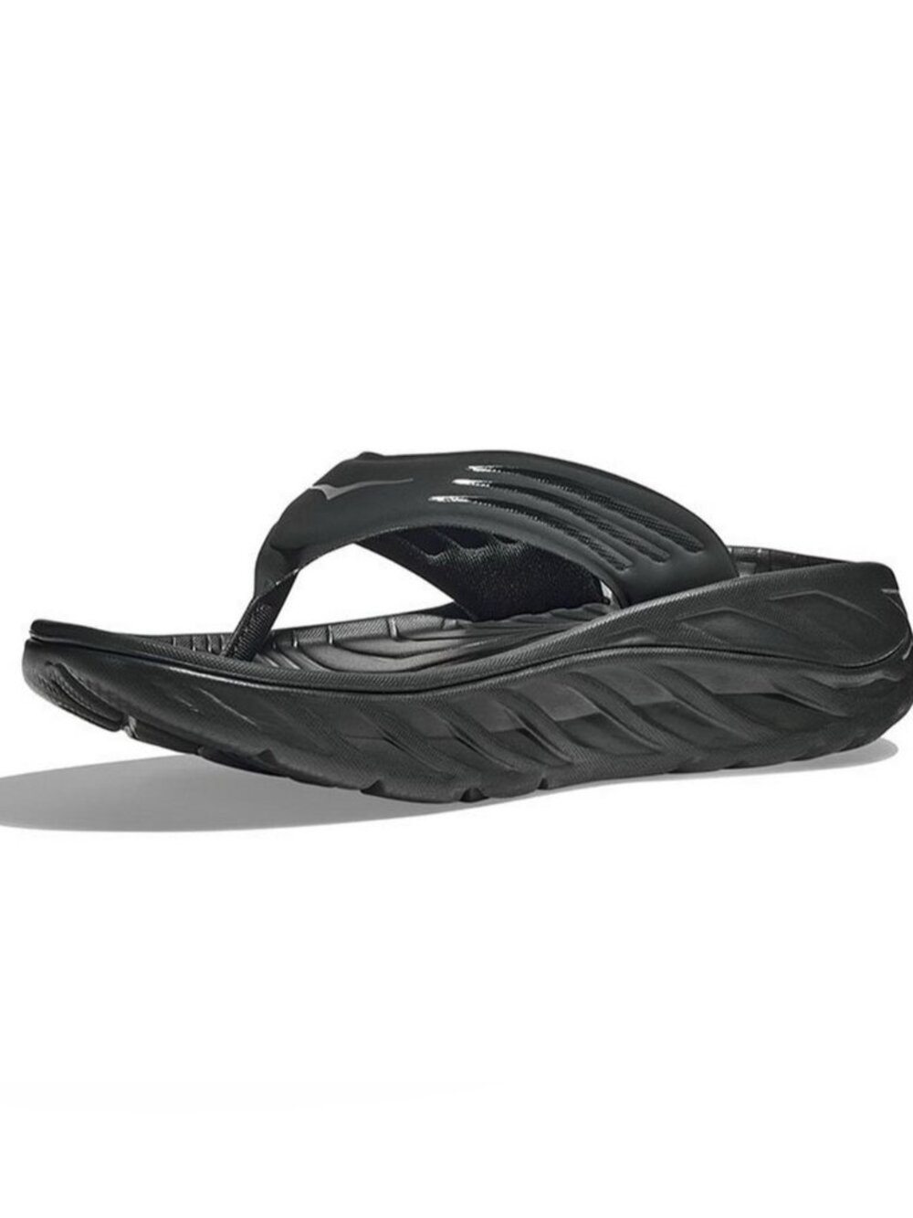 HOKA Men's ORA black waterproof Recovery Flip Sandals shoe 10 Unisex W 12 active